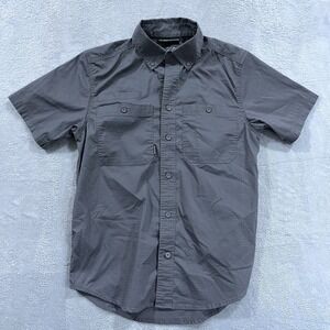 Dri-Duck Fishing Camp Shirt Men's S Gray Performance Lined Outdoors Hunting